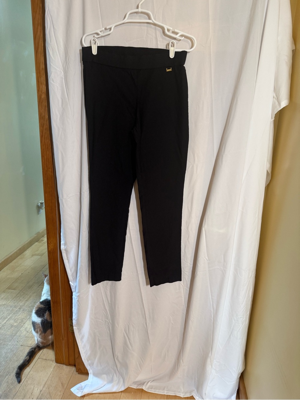 Anne Klein Solid Black Cropped Pants